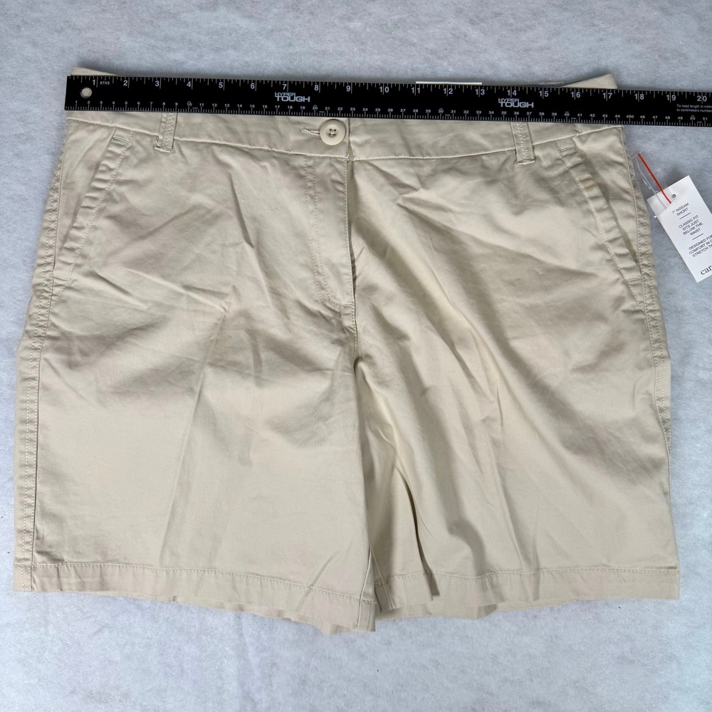 Crown & Ivy Caroline Shorts Womens 10 Pebble Beige 7 Inch Inseam Classic Fit NWT - Picture 4 of 7